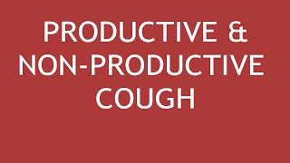 Drugs for Productive and NonProductive Cough  Dr Shikha Parmar [upl. by Chapnick]