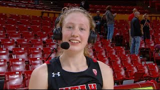 Gianna Kneepkens talks Utah’s composure down the stretch in first conference victory [upl. by Nner925]