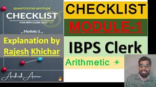 Module1 by Aashish Arora I Checklist I ArithmeticDI explanation by Rajesh Khichar [upl. by Nnylesor327]