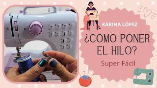 PASO a PASO  Como Ponerle El Hilo a MINI MAQUINA de COSER como Enhebrar MINI Maquina Super Fácil 🤩 [upl. by Dichy344]