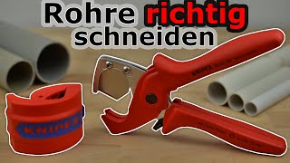 ElektroRohre RICHTIG schneiden 🤫 KNIPEX Rohrschneider für Kunststoffrohre  Test amp Review [upl. by Darda500]