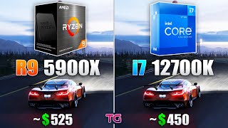 Core i7 12700K vs Ryzen 9 5900X  Test in 8 Games [upl. by Adnirim311]