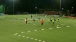 Fussballtraining Spielform  4 gegen 4 plus 4 mit Gegenpressing [upl. by Nahtam]