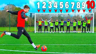 1 PRO FOOTBALLER vs 10 GOALKEEPERS  Who Wins [upl. by Elocim]