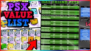 THE BEST PET SIMULATOR X VALUE LIST COMMUNITY VALUES  Roblox [upl. by Belsky648]