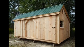 quotThe Salt Box  Three Sled Shedquot  Build Large Equipment Shed  DIY Plans 8X14  12X20 [upl. by Napoleon]