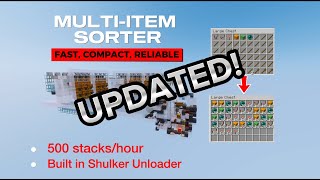 UPDATED MultiItem Sorter in Minecraft 121 JAVA [upl. by Vasya]