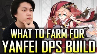 Yanfei  What to farm for DPS Build  Crimson Witch  Retracing Bolide  Wanderers  Genshin Impact [upl. by Zaslow498]