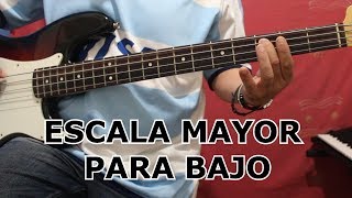 Escala MAYOR en el BAJO y como tocarla [upl. by Melton777]