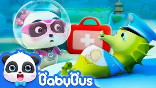 Super Panda Rescues Daddy Seahorse  Super Rescue Team 9  Panda Cartoon  BabyBus [upl. by Sanderson]