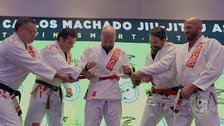 Master Carlos Machado Jiu Jitsu Red amp White Belt Promotion Ceremony [upl. by Atteynod]