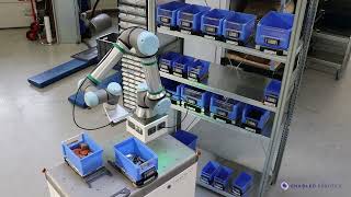 Automated Box Handling Using the ERFLEX Mobile Cobot For Intralogistics  Enabled Robotics [upl. by Relluf241]