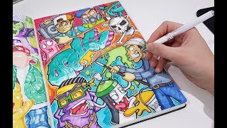 EPIC Graffiti Style Doodle [upl. by Belden]