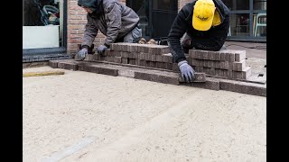 Laying a terrace with Elegantia Carbon clay paver [upl. by Trev526]