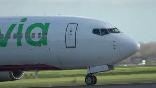 Transavia B737800 Landing Schiphol [upl. by Eiralih532]