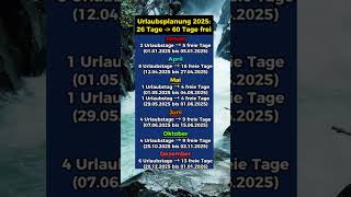 Mit 26 Urlaubstagen 60 Tage frei [upl. by Willette]