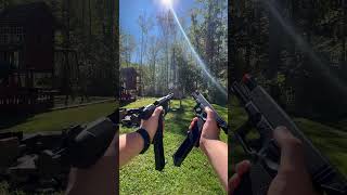 Two Airsoft Full Auto Pistols shorts airsoft [upl. by Waldman]