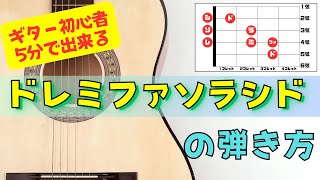 【ギター初心者】動画に合わせて弾くと「ドレミファソラシド」できます！毎日やるとトレーニングにもなる！ [upl. by Asecnarf]