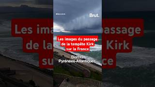 Les images du passage de la tempête Kirk sur la France [upl. by Yroc]