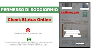 How to CHECK YOUR ITALIAN RESIDENCE PERMIT ONLINE Status  CONTROLLARE PERMESSO DI SOGGIORNO ONLINE [upl. by Cirilla502]