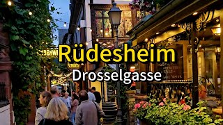 Rüdesheim am Rhein  Germany  City Center  Drosselgasse rüdesheim drosselgasse rhine germany [upl. by Cini362]