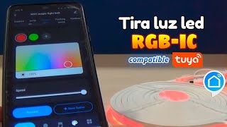 Tira de luz led RGBIC compatible Tuya Smart WiFi 🚥😎 [upl. by Wilser]