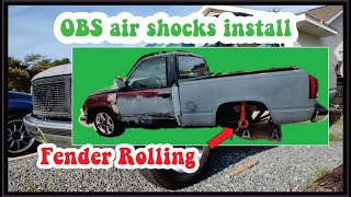 Shock Extenders Air Shocks and Fender Rolling  OBS Project [upl. by Osber]