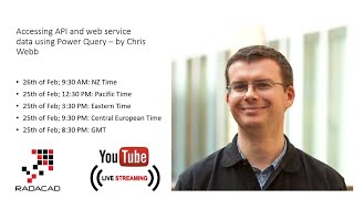 Accessing API and web service data using Power Query  by Chris Webb [upl. by Pitts]