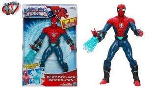 Hasbro Ultimate SpiderMan ElectroWeb SpiderMan Action Figure Toy Review [upl. by Penthea]