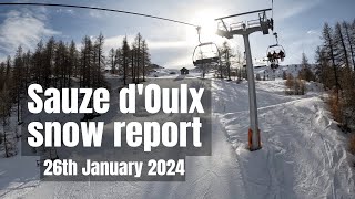 Sauze dOulx snow report [upl. by Affer]