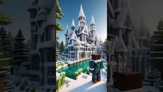 Minecraft Winter Castle Buildings amp Ideas [upl. by Winni]