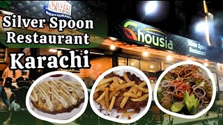 Ghousia Silver Spoon  Hussainabad Karachi  Restaurant In Karachi  Hussainabad Food Tour [upl. by Noelc]