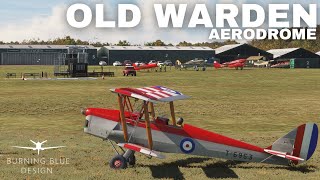 Old Warden Aerodrome by Burning Blue Design review flight in Tiger Moth Microsoft Flight Simulator [upl. by Flan]