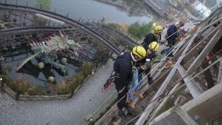 Abseilen van Joris en de Draak en een kleurrijke challenge in de Python  Efteling [upl. by Lenno]