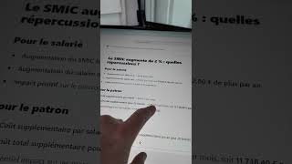 Le smic augmente avis de patron shorts smic patron [upl. by Adorl]