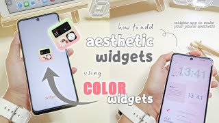 🍹 how to add widgets using color widgets for an aesthetic phone theme [upl. by Arta395]