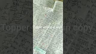 Toppers writing in copy vs in paper 😅😀shortsvideotopper [upl. by Manoop965]