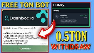 ABLY BOT  05 Ton Instant Withdrawal  ably telegram bot review  ABLY BOT Payment Proof [upl. by Aicile]