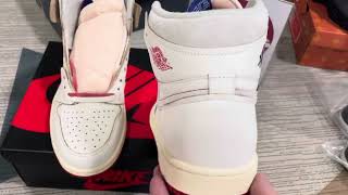 First look Air Jordan 1 Retro High OG Sail Cinnabar Wmns 2025 DB4612100 Kickbulk sneakers shoes [upl. by Kcim118]