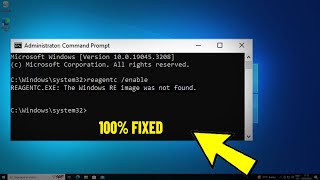 Fix REAGENTCEXE  The windows Re image was not found in Windows 11  10  fix reagentc enable Error [upl. by Bart]