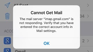 Cannot Get Mail The mail Server imap gmail com not Responding error on iPhone ans iPad in iOS 18 [upl. by Dnalkrik]