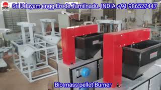 Bio mass pellet burner for snacks fryers boilersBakery ovensRoasters dryers [upl. by Ecirtam]