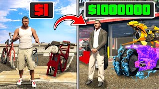 CONCESIONARIO de MOTOS de 1 VS 1000000 en GTA 5 [upl. by Analahs856]