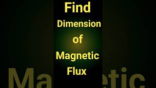 dimension of magnetic flux shortsfeed physics trendingshorts [upl. by Cully]