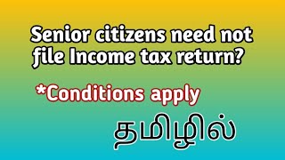 🔴No Income Tax Return for Senior Citizens Section 194P of Income Tax Act CA Monica தமிழ் [upl. by Levitus914]