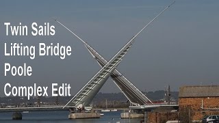 Twin Sails lifting bridge Poole Harbour Hamworthy  onboard high speed 4x gopro video [upl. by Holly352]