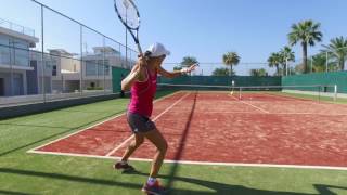 Golden Bay Beach Hotel Larnaka Cyprus Tennis Court [upl. by Notecnirp669]