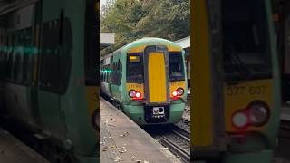 Southern Class 377 leaving Carshalton Station “Hey Kids” [upl. by Ylsew]