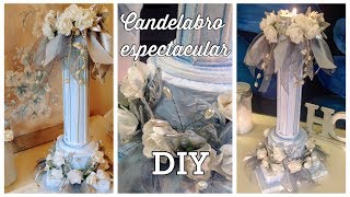 COMO HACER UN CANDELABRO DIY con cartón y madera  yobanka art [upl. by Yvel]