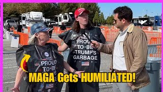 MAGA Get DESTROYED During BRUTAL Trump Rally [upl. by Nangem]